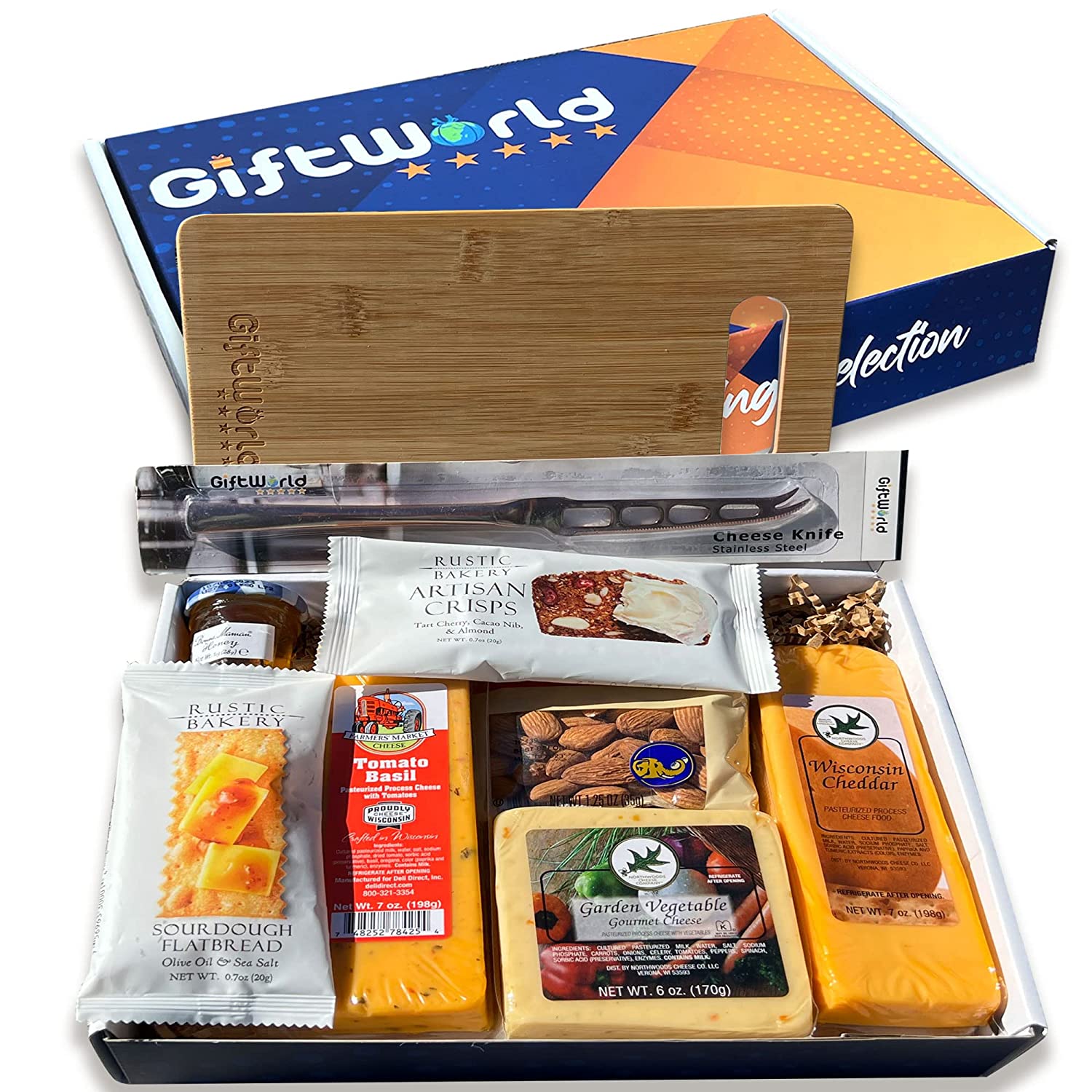 Cheese Sampler Gift Box, Delicious Cheese Gift Basket For Families with