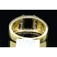 thumbnail image 5 of Mens 10K Yellow Gold Round Cut Diamond & Black Onyx Engagement Ring Band 10.50mm, 5 of 6