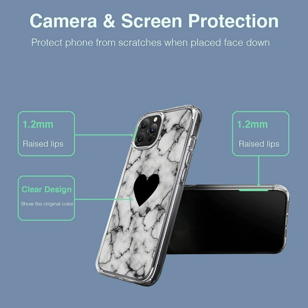 Coque iPhone 12 Pro Max GOLD Brillant avec Protection de Camera Et Porte  Carte en TPU Couleur Blanc