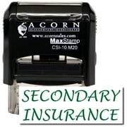 Self-Inking Secondary Insurance Stamp with Green Ink