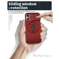 thumbnail image 4 of Decase for iPhone 15 Military Grade Protection Case,Compatible with MagSafe,Built-in Rotation Ring Holder Stand,with Slide Camera Lens Protector,Slim Anti-Scratch Shockproof Cover,Red, 4 of 6