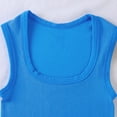 thumbnail image 4 of Qiopertar Women's Solid Color Square Neck Ribbed Yoga Sports Tank Top Casual Comfy Stretchy Workout Running Quick Dry Basic Camisole, Blue S, 4 of 5
