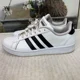 thumbnail image 1 of Ad-id-as Mens Size 10 White/Black Sneakers Comfortable Casual Athletic Shoes, 1 of 6