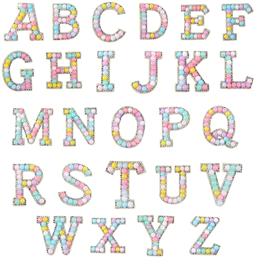26pcs A-Z English Alphabet Letter Patch Embroidered Iron on Patch For Cloth DIY 