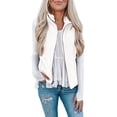 thumbnail image 1 of ZHENWEI Womens Fuzzy Sherpa Fleece Jacket Lightweight Vest Cozy Sleeveless Cardigan Zipper Waistcoat Outerwear, 1 of 8