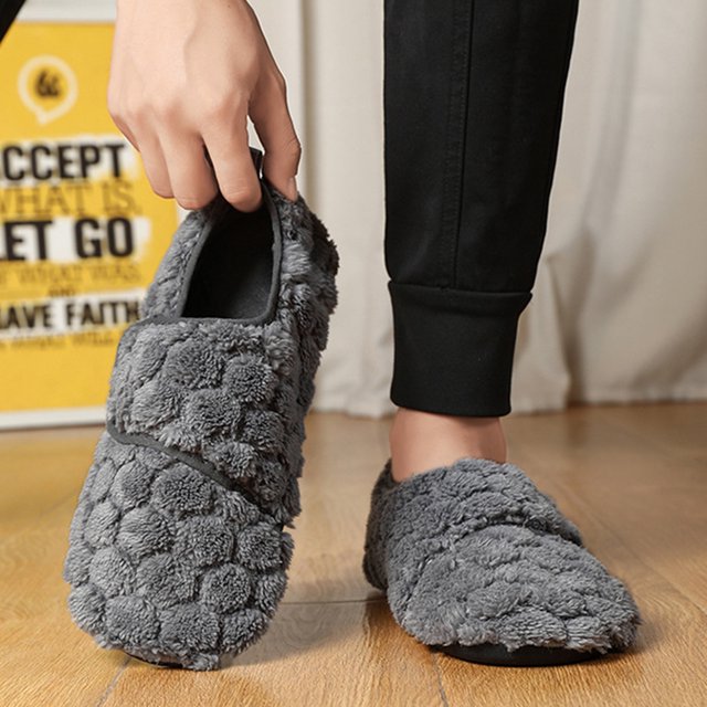 Pantuflas de felpa con punta cerrada Pantuflas Térmicas Antideslizantes Fuzzy Cálidas para Hombre Mujer (38-39) Gris Oscuro Gris DQrwqpou Tenis De Mujer Tenis De Hombre