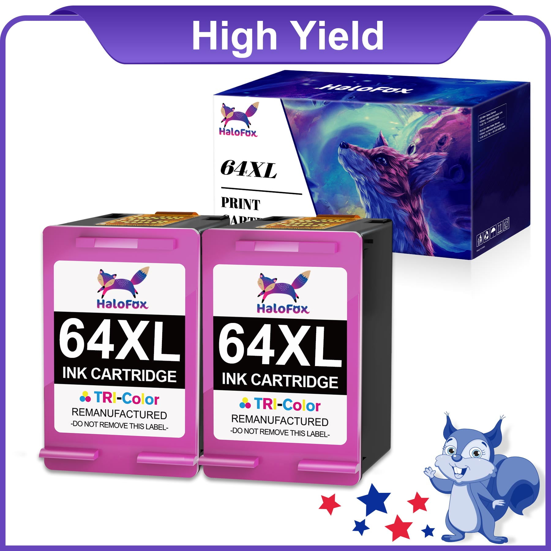 64XL Ink Cartridge for HP Ink 64 Color Work for Envy Photo 7858 7855