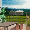 thumbnail image 3 of Spaco 2 Pack 20 Inch Railing Flower Pots, Self-Watering Hanging Planter Box for Outdoor as Garden, Rattan Look, Gray, 3 of 11
