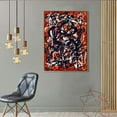 thumbnail image 2 of INVIN ART Framed Canvas Print Jackson Pollock Free Form Modern Wall Art Living Room, 28"x40", 2 of 8