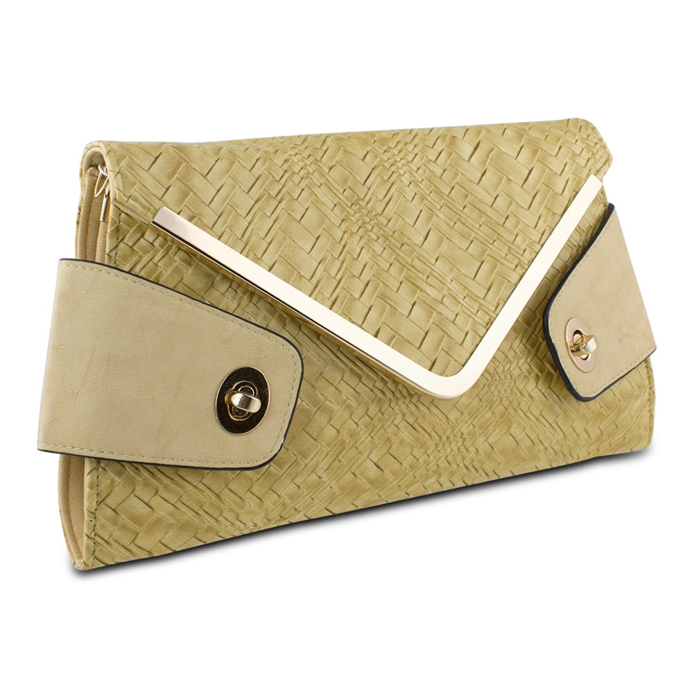 beige envelope clutch