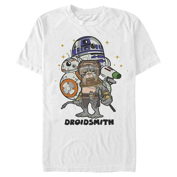 Men's Star Wars: The Rise of Skywalker Babu Frik Droidsmith Graphic Tee White 3X Large