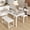 White, variant on SogesHome 4-Piece Kitchen Table and 2 Chairs for 4 with Bench, Dining Table Set for Small Space, Apartment, Living-Room, Restaurant, Golden
