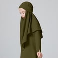 thumbnail image 6 of OGLCCG Girls Muslim Abaya Prayer Dress with Hijab 2pcs Solid Color Islamic Middle East Arab Dubai Dress Soft Ramadan Eid Clothes 4-12 Years, 6 of 8