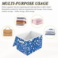 thumbnail image 6 of Yayeee Collapsible Cube Storage Bin with Lid Fabric Closet Decorative Basket with Handles, Green Dots, 6 of 7