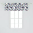 thumbnail image 2 of Ambesonne Mid Century Window Valance, Pastel Funky Shapes, 54" X 18", Dark Purple Dark Coral, 2 of 3