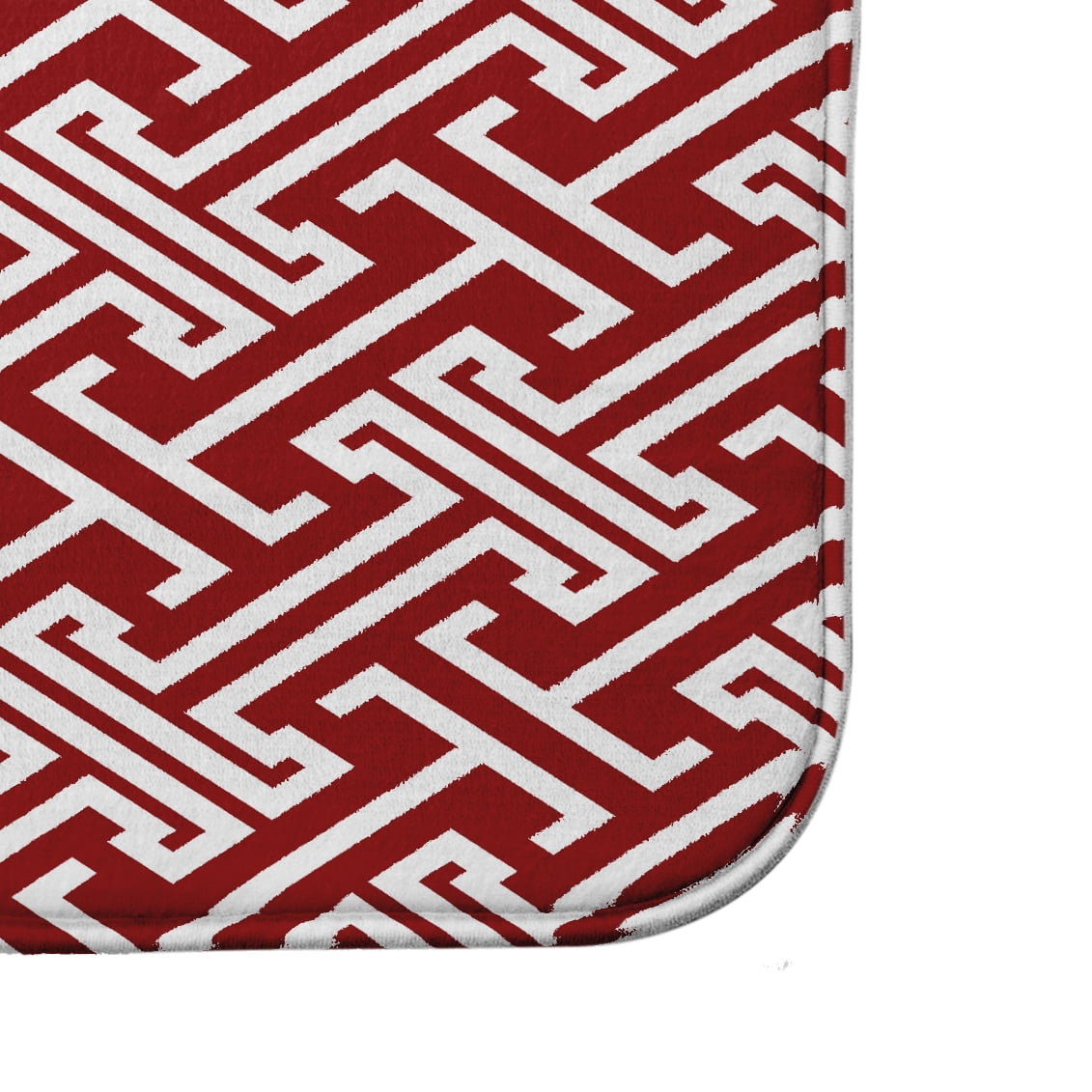 Simply Daisy 24" x 17" Plush Microfiber Red Leeward Key Bath Mat