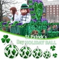 thumbnail image 3 of LSLJS St. Patrick's Day Ball Ornaments, Green Leaves Trefoil and Hat Fabric Wrapped Balls, Green Cloth Ball Luck Irish Festive Ball Pendants Decorative Hanging Baubles St. Patrick's Day Decor, 3 of 5