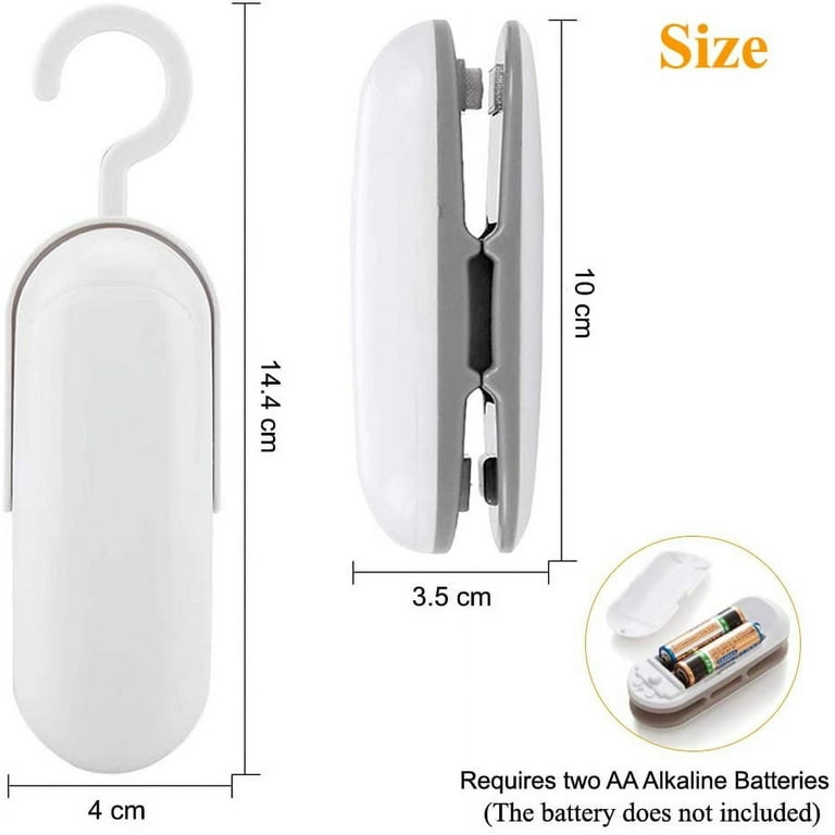 Heldig 2 in 1 Portable Food Bag Sealing Machine - Bag Sealer Mini USB  Portable bag Sealer,Bag resealer for Chip Bags,Chip Bag Crimper 