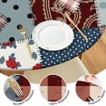 thumbnail image 4 of Pioneer Flower Floral Print Pattern Round Fitted Tablecloth with Elastic Edge,Dining Table Cover Waterproof,Outdoor Round Tablecloth for Camping,Dining,Indoor and Outdoor, 4 of 7