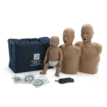 Prestan Value CPR Manikin 3 Pack with Adult  Child and Infant Manikins with CPR Monitors and Dark Skin Tone PP-FM-300M-DS price history on PriceWatchPro