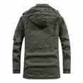 thumbnail image 3 of APEXFWDT Men's Sherpa Lined Military Full-Zip Removable Hooded Cotton Mid-Long Parka Jacket Coat Casual Utility Warm Fleece Jackets with Hood, 3 of 9