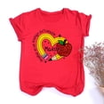 thumbnail image 3 of Camiseta informal con estampado de lápiz y MAESTRA para profesores y niñas, pantalón corto informal de manga para mujer, ropa de moda para profesores con cuello redondo, 3 of 5