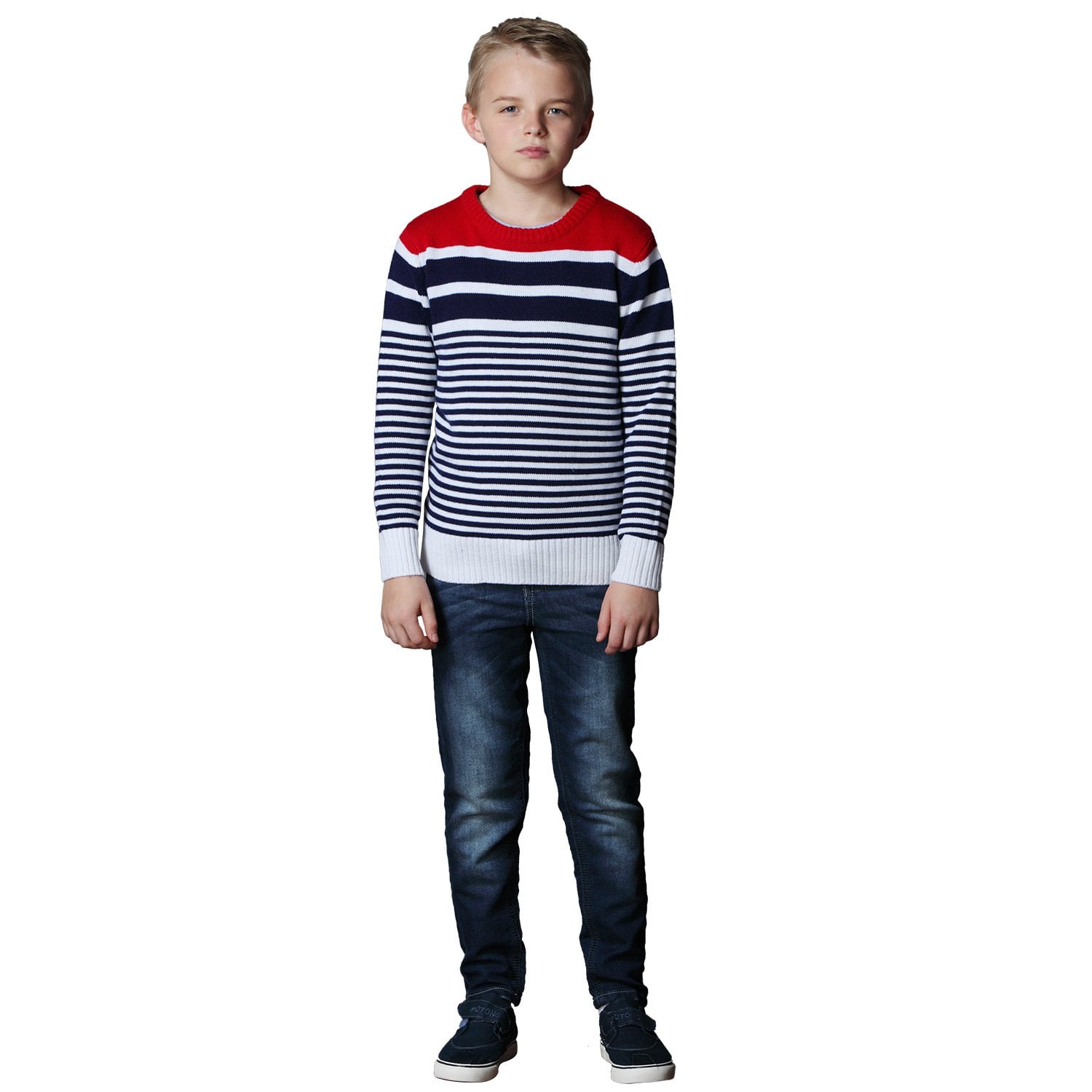 Leo&Lily Big Boys' Wool Blends Casual Pullover Cardigan Sweater 