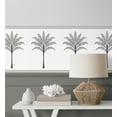 thumbnail image 4 of Harry & Grace Harbor Grey Montgomery Palm Peel and Stick Wallpaper Border, 4 of 8