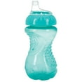 thumbnail image 6 of Nuby 2-Pack No Spill Easy Grip Trainer Cup, 10 oz, Coral and Aqua, 6 of 6
