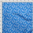 thumbnail image 3 of oneOone Polyester Spandex Medium Blue Fabric Florals Quilting Supplies Print Sewing Fabric By The Yard 56 Inch Wide-90C, 3 of 4