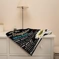 thumbnail image 3 of DAJU Custom to My Daughter Blanket from Mom Dad Personalized Gift for Girl Super Soft Comfy Summer Throw Blankets Flannel Plush Birthday Graduation for Bed Sofa(30*40inch), 3 of 8