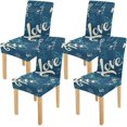 thumbnail image 1 of Funda protectora para silla elástica ABPHQTO Abstract Love I Love You Juego de 4, 1 of 4