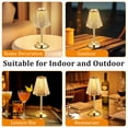 thumbnail image 3 of Walchoice Cordless Table Lamp, 3 Colors Dimmable LED Crystal Desk Lamp, 2500mAh Rechargeable Touch Lamp , Portable Night Light for Bedroom Living Room Restaurant Kitchen, Gold, 3 of 7