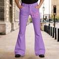 thumbnail image 5 of CONZONE Mens Casual Flared Pants Wide Leg Pants for Men Trendy High Waist Butterfly Graphic Bell Bottom With Pockets, 5 of 6