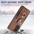 thumbnail image 2 of Slim fit Wallet Phone Case for Redmi Note 12S, Portable Ring Design PU Leather Case, Safety Button and Cards Slot Cover for Redmi Note 12S,DK Brown, 2 of 16