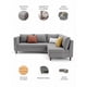 thumbnail image 5 of Sala Esquinera  Easy Living Tenerife Gris en L Tapizada en Tela con Patas Tipo Madera, 5 of 6