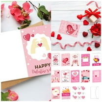Valentine Craft Kit, Adorable Stickers and Blank Cards for DIY Decorating, Fun Activity for Children to Personalize Their Valentine's Messages. color