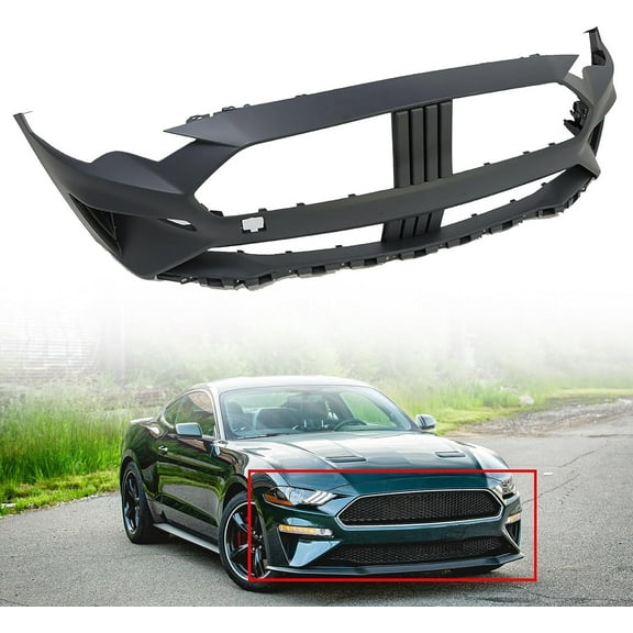 labwork Front Bumper Cover For 2018-2021 Ford Mustang EcoBoost/GT With Tow Hook Hole
