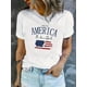 thumbnail image 1 of American Printed Women'S Casual Round-Neck T-Shirt - a Soft And Breathable Patterned Tee Made of 100% Cotton, Making It an Ideal Gift Choice for Fashionable Casual Holidays, 1 of 6