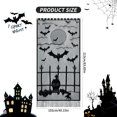 thumbnail image 2 of 2 cortinas de encaje negras con forma de murciélago y telaraña para Halloween, decoración de puerta espeluznante para fiesta de Halloween, decoración del hogar (40 x 84 pulgadas/101 x 213 cm), 2 of 4