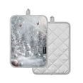 thumbnail image 2 of 2 Pack Pot Holders for Kitchen Heat Resistant Hot Pads Sets for Cooking Baking Snowy Winter Landscape, 2 of 7