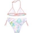 thumbnail image 2 of Traje de baño para niñas Bikini con triángulo Halter Trajes de baño de Dos Piezas con Estampado de Leopardo Rosado - C 10-12 Años Rosado - C 10-12 Años Xishao ropa, 2 of 2