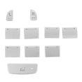 thumbnail image 1 of 10pcs Window Lift Button Trim Silver Aluminum Alloy Sticker Fit for Jaguar XF 2012-2015, 1 of 9