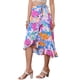 thumbnail image 4 of Falda Tropical Floral con Volantes para Mujeres INSPIRE CHIC, con Nudo Autoadhesivo, Falda de Playa Hawaiana, Rosa XL, 4 of 6