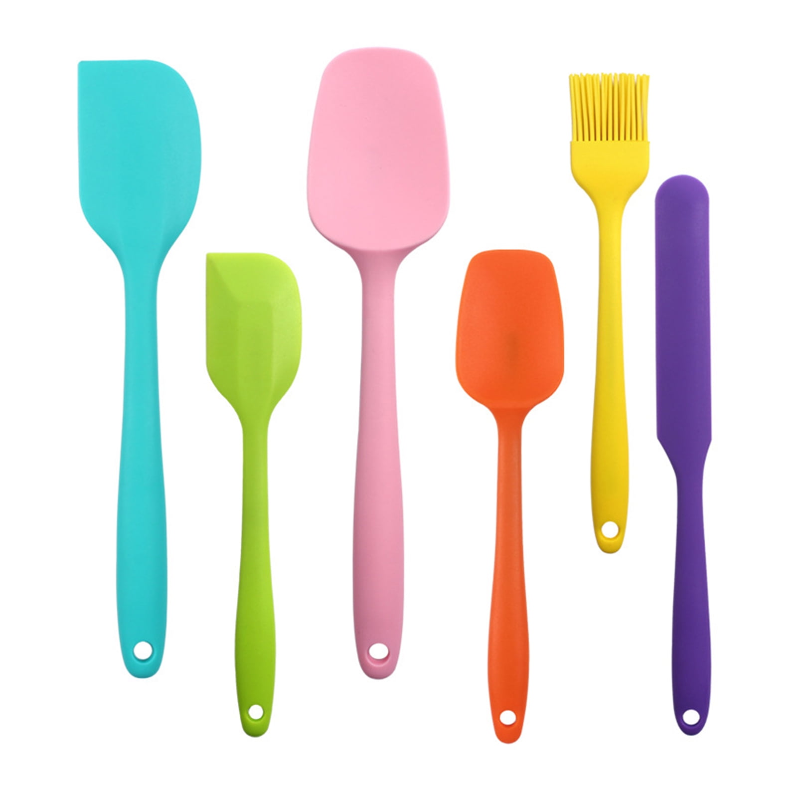 Yesbay 1 Set Good Flexibility Utensils Set One Piece Design Silicone Flour Cream Baking Utensils
