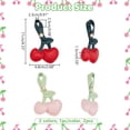 thumbnail image 2 of 2 llaveros de cerezas de piel sintética con forma de cereza para bolsos, color rojo y rosa., 2 of 6