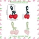 thumbnail image 2 of 2 llaveros de cerezas de piel sintética con forma de cereza para bolsos, color rojo y rosa., 2 of 6