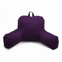 Deluxe Comfort Microsuede Porter Bedrest Lounge Pillow ? Airy Soft Microbeads ? Perfect For Bed and Dorm Rooms ? Wear Resistant Soft Microsuede ? Bed Rest Pillow, Purple