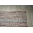 thumbnail image 3 of EORC Pink Hand-Woven Wool Contemporary Natural Wool Flat Area Rug, 3 of 10