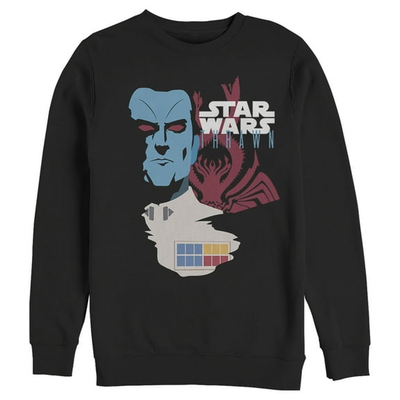 Men's Star Wars Grand Admiral Thrawn Vintage  Sweatshirt Black 3X Large